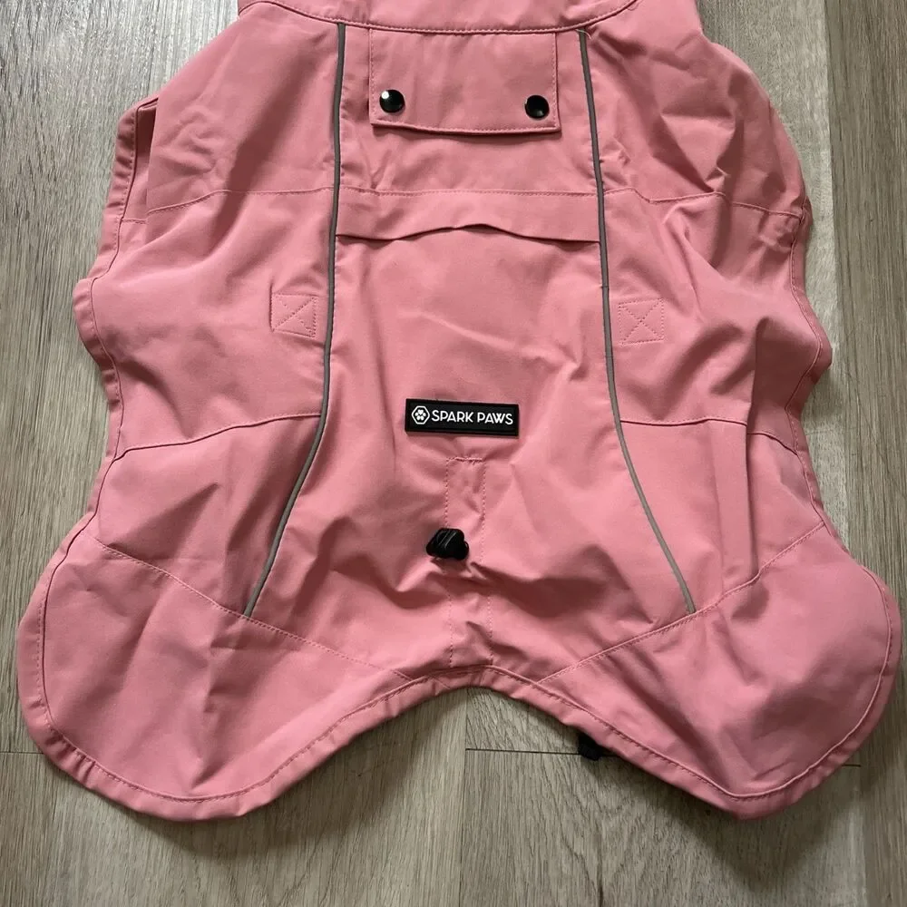 Spark Paws Dog Raincoat Large Waterproof Windproof Rain Jacket Reflective NEW